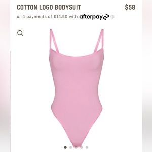 NWOT SKIMS cotton logo bodysuit